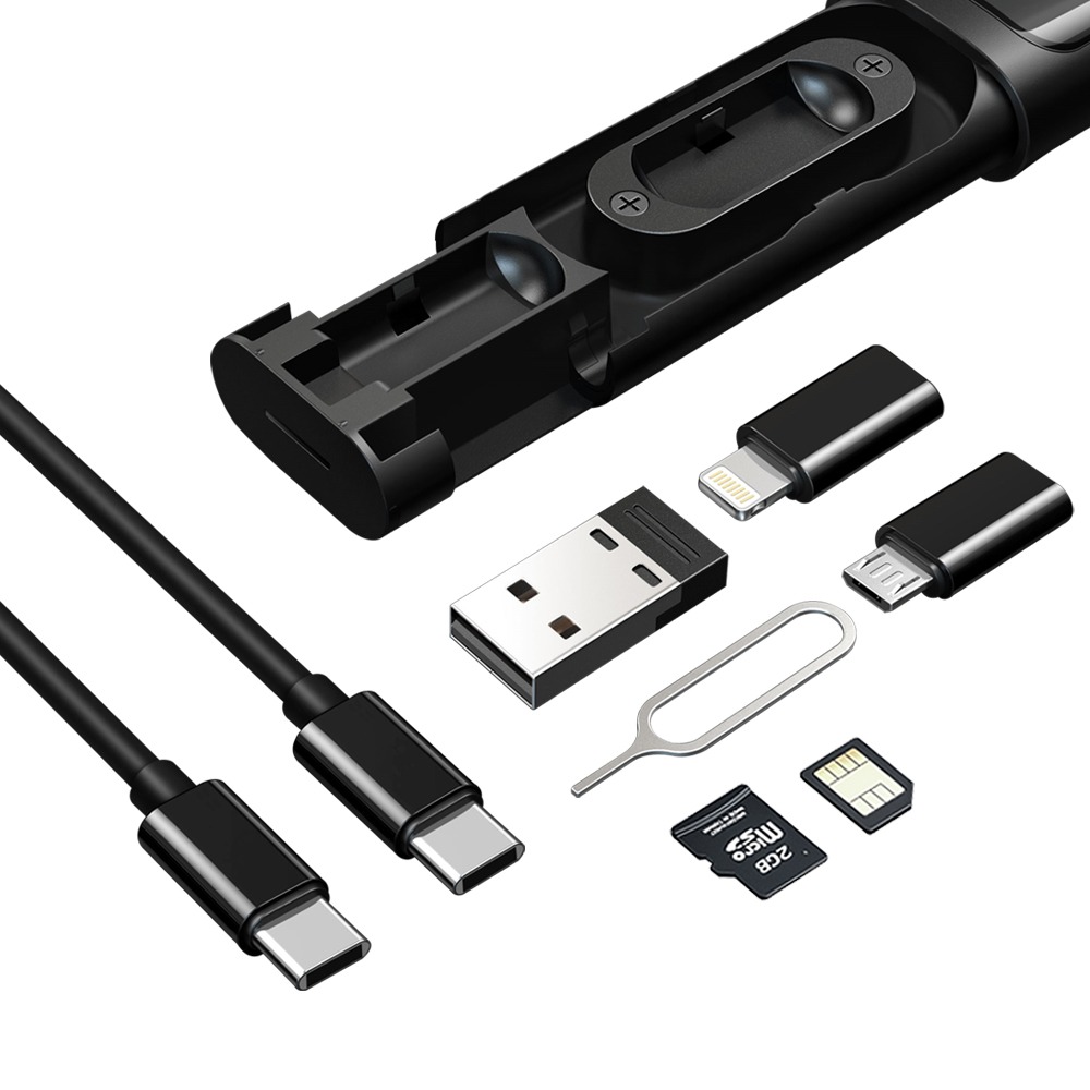 [맥도도] USB 케이블 어댑터 변환 휴대용 멀티 스틱 / PD C타입 8핀 5핀 유심 TF카드 저장 슬롯